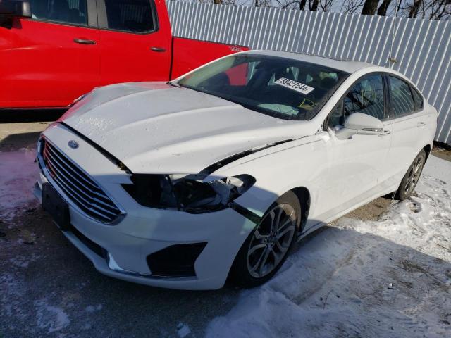 3FA6P0CD6LR205398 - 2020 FORD FUSION SEL WHITE photo 1