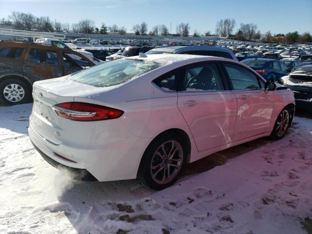 3FA6P0CD6LR205398 - 2020 FORD FUSION SEL WHITE photo 3