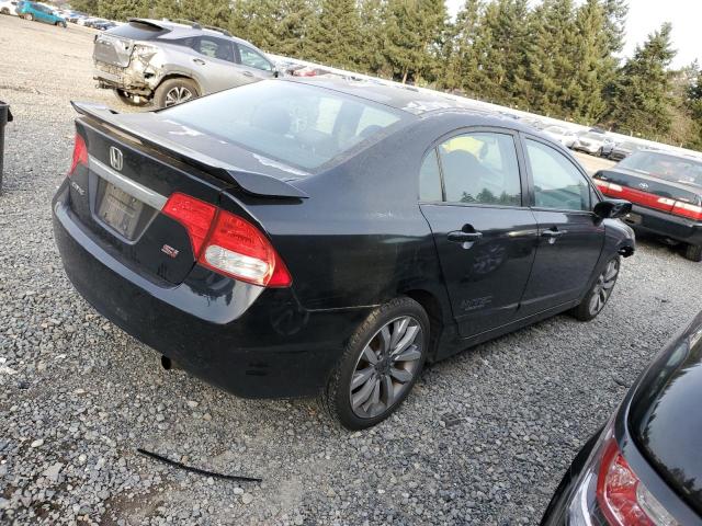 2HGFA55589H700142 - 2009 HONDA CIVIC SI BLACK photo 3