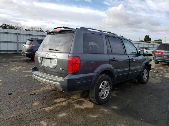 2HKYF18755H554380 - 2005 HONDA PILOT EXL GRAY photo 3