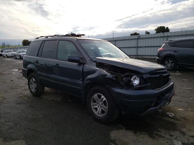 2HKYF18755H554380 - 2005 HONDA PILOT EXL GRAY photo 4