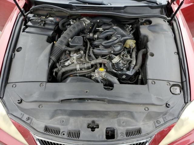 JTHBK262075036841 - 2007 LEXUS IS 250 BURGUNDY photo 11