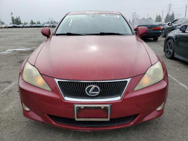 JTHBK262075036841 - 2007 LEXUS IS 250 BURGUNDY photo 5