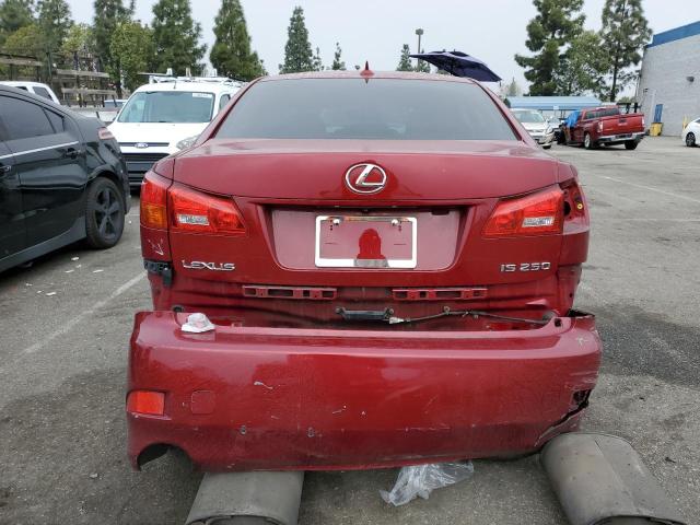 JTHBK262075036841 - 2007 LEXUS IS 250 BURGUNDY photo 6