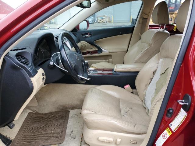 JTHBK262075036841 - 2007 LEXUS IS 250 BURGUNDY photo 7