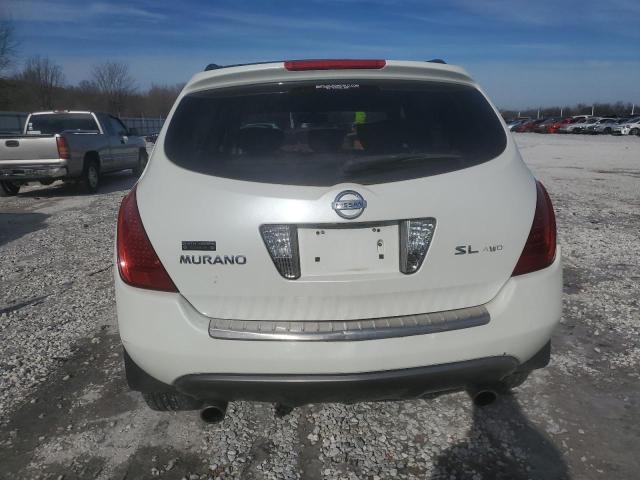 JN8AZ08W66W545116 - 2006 NISSAN MURANO SL WHITE photo 6