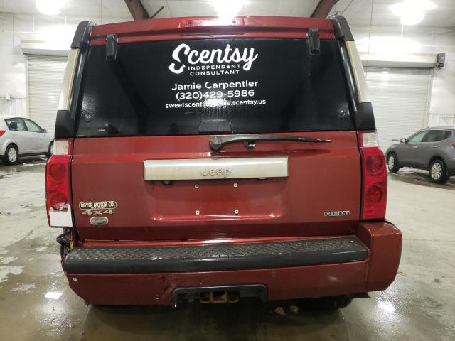 1J8HG68227C632071 - 2007 JEEP COMMANDER OVERLAND ბურგუნდია ფოტო 6