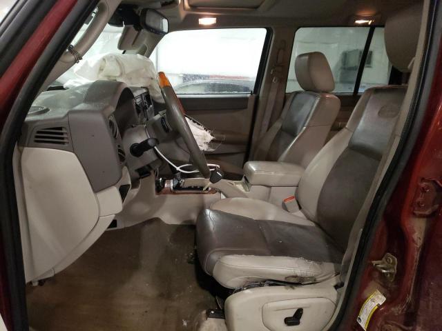 1J8HG68227C632071 - 2007 JEEP COMMANDER OVERLAND ბურგუნდია ფოტო 7