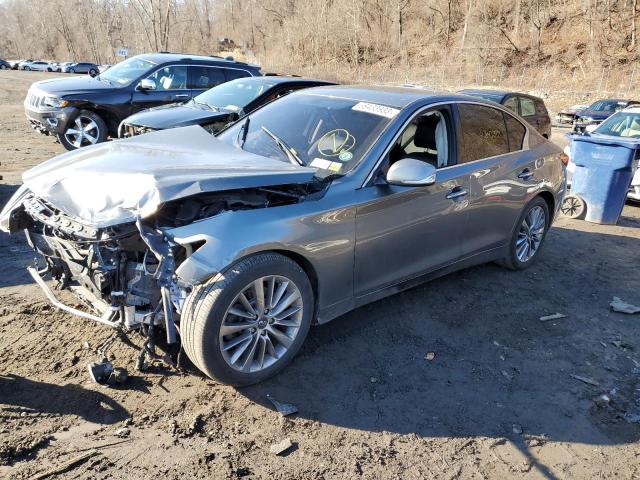 JN1EV7AR0JM445347 - 2018 INFINITI Q50 LUXE GRAY photo 1