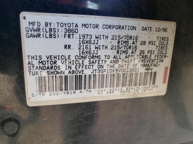 JT3GP10V5V0012801 - 1997 TOYOTA RAV4 BLACK photo 12