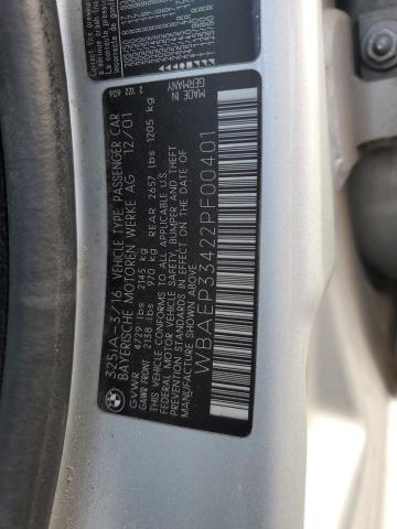 WBAEP33422PF00401 - 2002 BMW 325 XIT SILVER photo 13