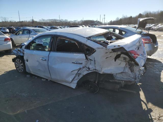 3N1AB7AP1KY255769 - 2019 NISSAN SENTRA S WHITE photo 2