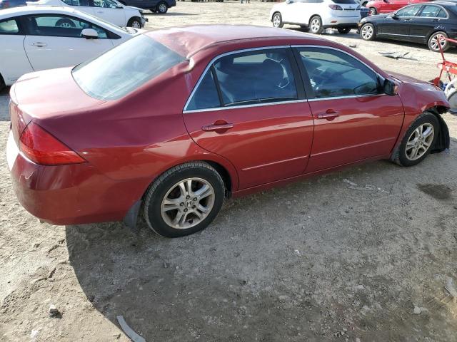 1HGCM56377A008280 - 2007 HONDA ACCORD SE RED photo 3