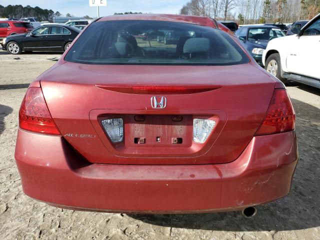 1HGCM56377A008280 - 2007 HONDA ACCORD SE RED photo 6