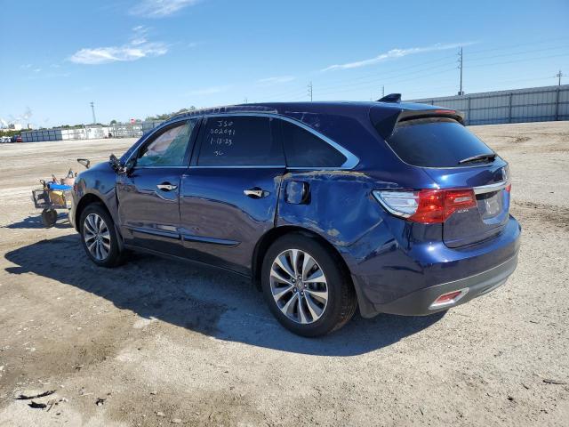 5FRYD3H45EB002091 - 2014 ACURA MDX TECHNOLOGY 蓝色 照片 2