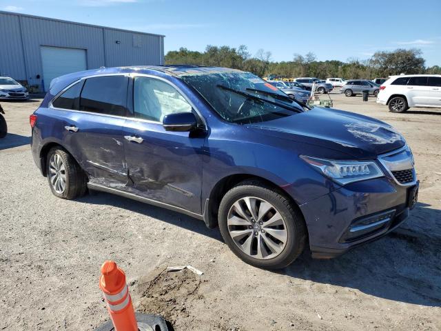 5FRYD3H45EB002091 - 2014 ACURA MDX TECHNOLOGY 蓝色 照片 4