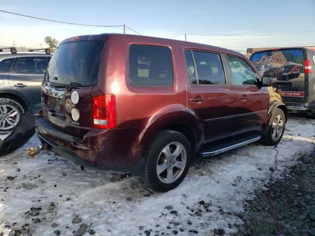 5FNYF4H54EB014873 - 2014 HONDA PILOT EXL BURGUNDY photo 3