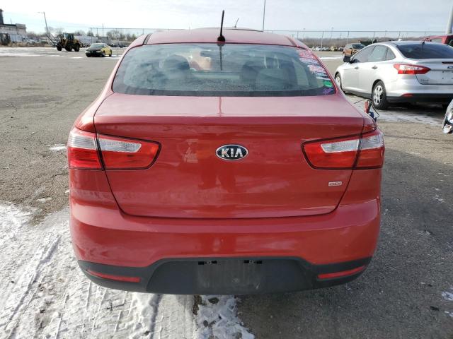 KNADM4A31E6346047 - 2014 KIA RIO LX RED photo 6