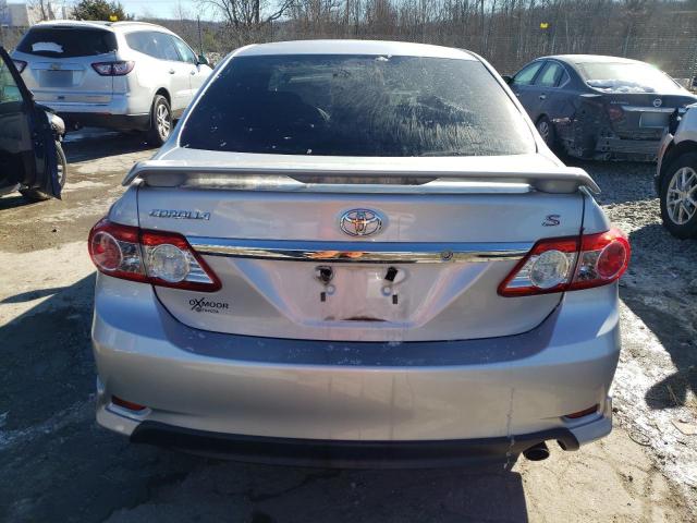 5YFBU4EE6DP144317 - 2013 TOYOTA COROLLA BASE SILVER photo 6