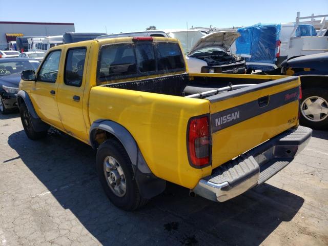 1N6ED27T0YC335000 - 2000 NISSAN FRONTIER CREW CAB XE YELLOW photo 3