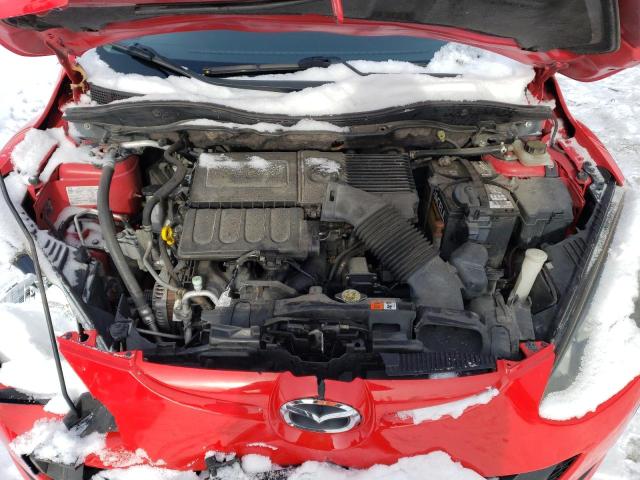 JM1DE1KY8C0139597 - 2012 MAZDA MAZDA2 RED photo 11