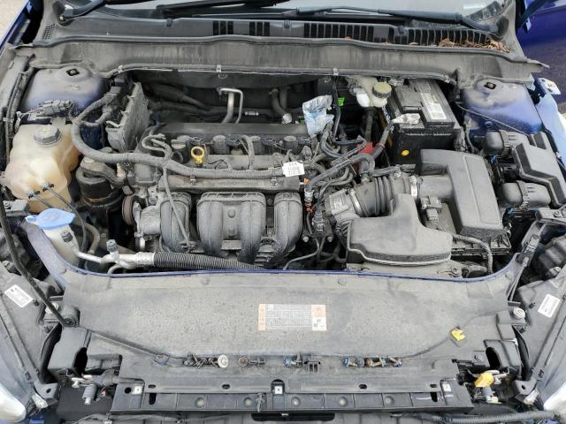 3FA6P0H70GR345648 - 2016 FORD FUSION SE BLUE photo 11