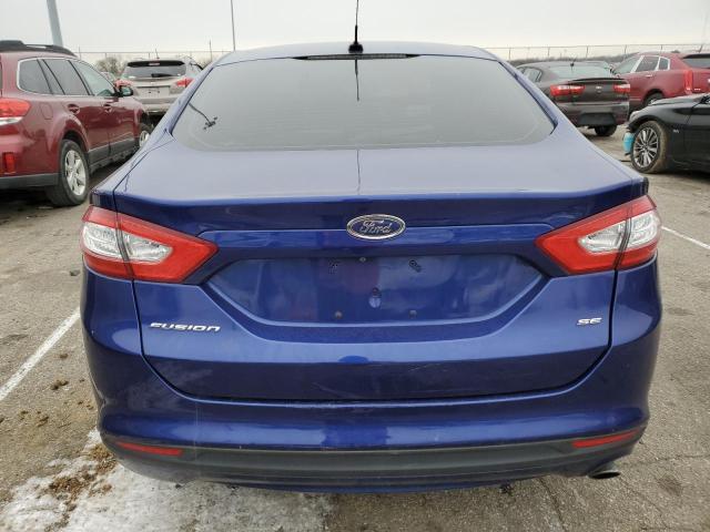 3FA6P0H70GR345648 - 2016 FORD FUSION SE BLUE photo 6