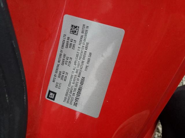 2G1FE1ED6B9148684 - 2011 CHEVROLET CAMARO LS RED photo 12