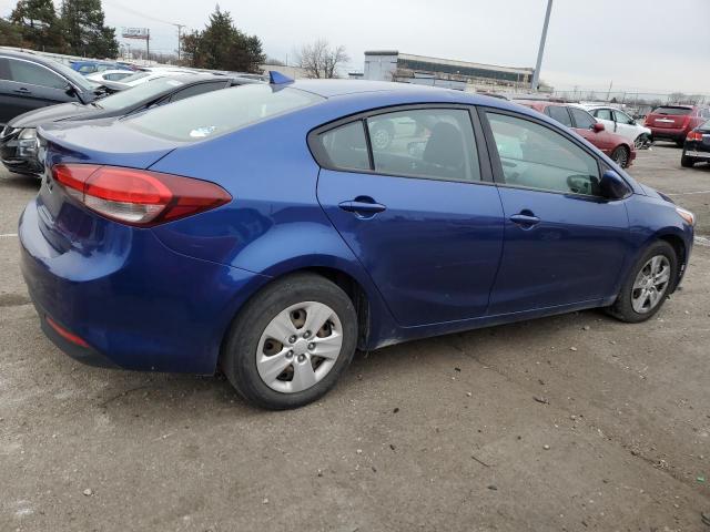 3KPFK4A77JE169965 - 2018 KIA FORTE LX BLUE photo 3