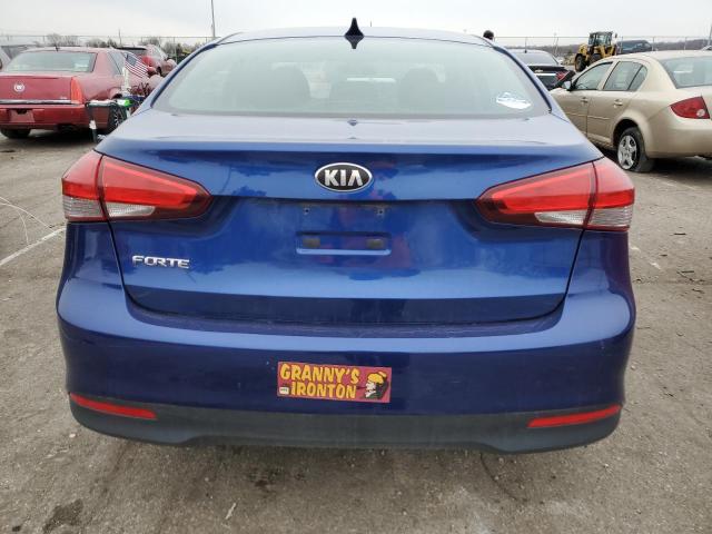 3KPFK4A77JE169965 - 2018 KIA FORTE LX BLUE photo 6