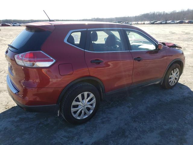 KNMAT2MT5GP613194 - 2016 NISSAN ROGUE S RED photo 3