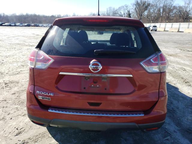 KNMAT2MT5GP613194 - 2016 NISSAN ROGUE S RED photo 6