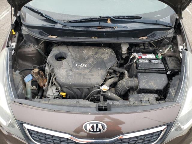 KNADN4A34E6376043 - 2014 KIA RIO EX BROWN photo 11