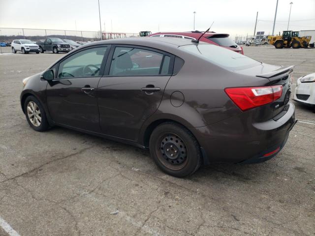 KNADN4A34E6376043 - 2014 KIA RIO EX BROWN photo 2