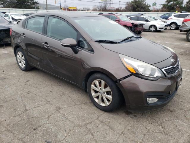 KNADN4A34E6376043 - 2014 KIA RIO EX BROWN photo 4