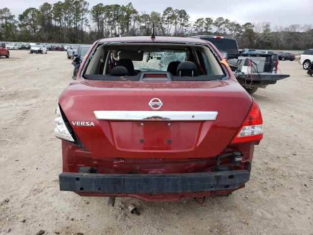 3N1BC1AP6BL418721 - 2011 NISSAN VERSA S RED photo 6