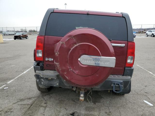 5GTEN13E888156152 - 2008 HUMMER H3 RED photo 6