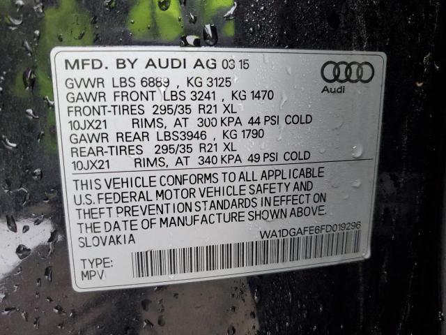 WA1DGAFE6FD019296 - 2015 AUDI Q7 PRESTIGE შავი ფოტო 14