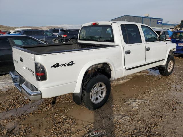 1D7HG48N84S509811 - 2004 DODGE DAKOTA QUAD SLT WHITE photo 3