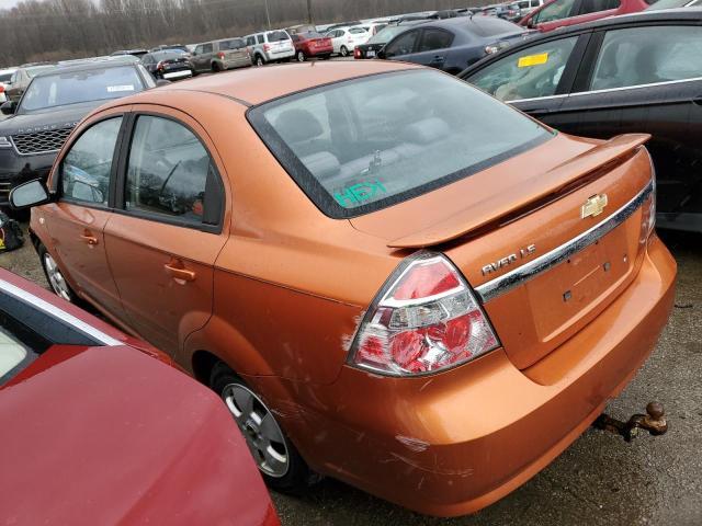 KL1TD56607B115228 - 2007 CHEVROLET AVEO BASE Narıncı foto 2