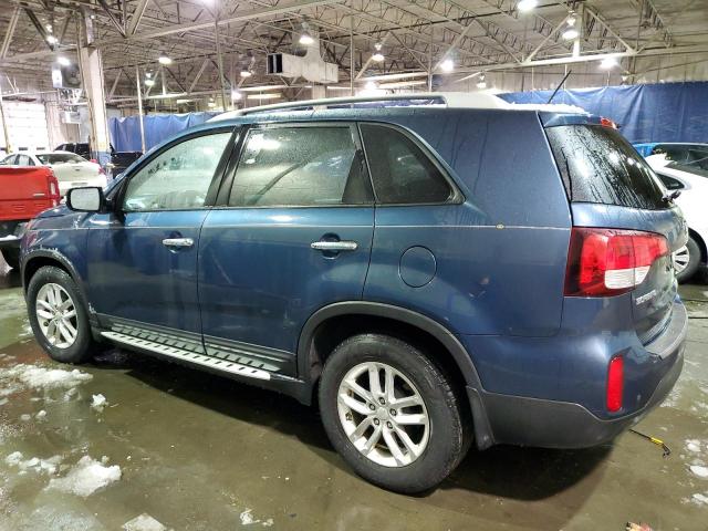 5XYKT3A69EG511857 - 2014 KIA SORENTO LX BLUE photo 2