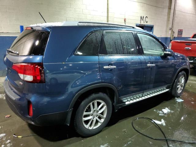 5XYKT3A69EG511857 - 2014 KIA SORENTO LX BLUE photo 3