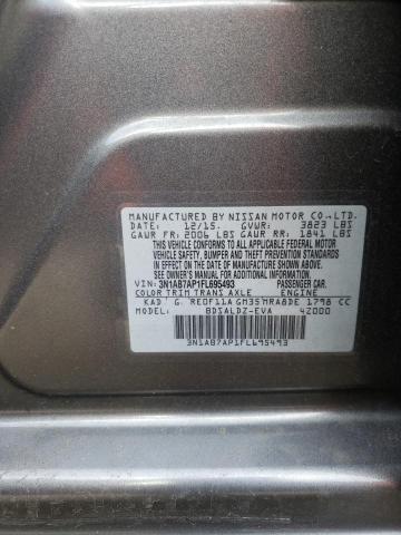 3N1AB7AP1FL695493 - 2015 NISSAN SENTRA S GRAY photo 12