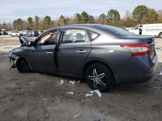 3N1AB7AP1FL695493 - 2015 NISSAN SENTRA S GRAY photo 2