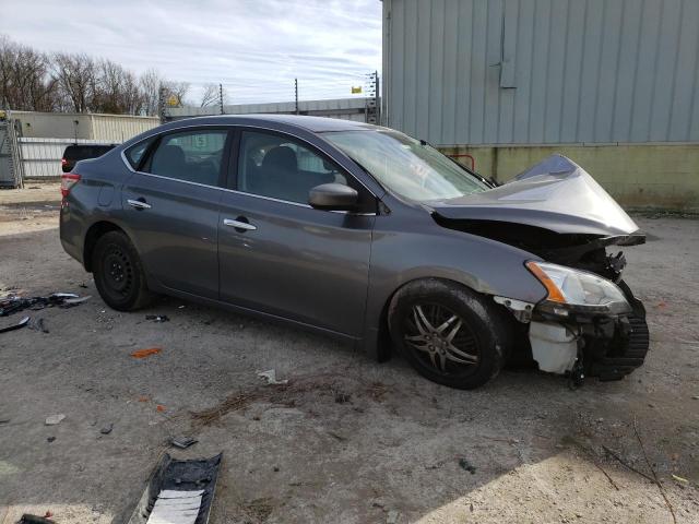 3N1AB7AP1FL695493 - 2015 NISSAN SENTRA S GRAY photo 4