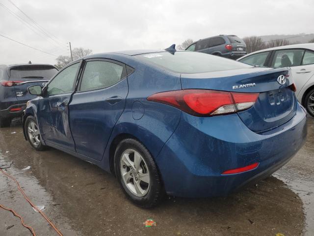 KMHDH4AE8FU380021 - 2015 HYUNDAI ELANTRA SE BLUE photo 2