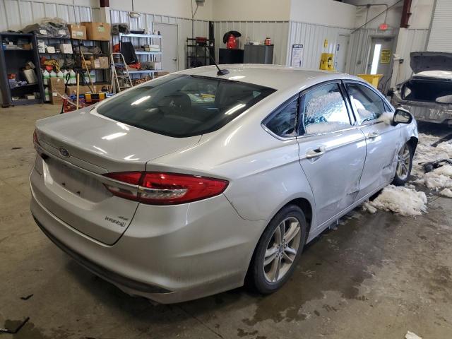 3FA6P0LU6JR152439 - 2018 FORD FUSION SE HYBRID SILVER photo 3