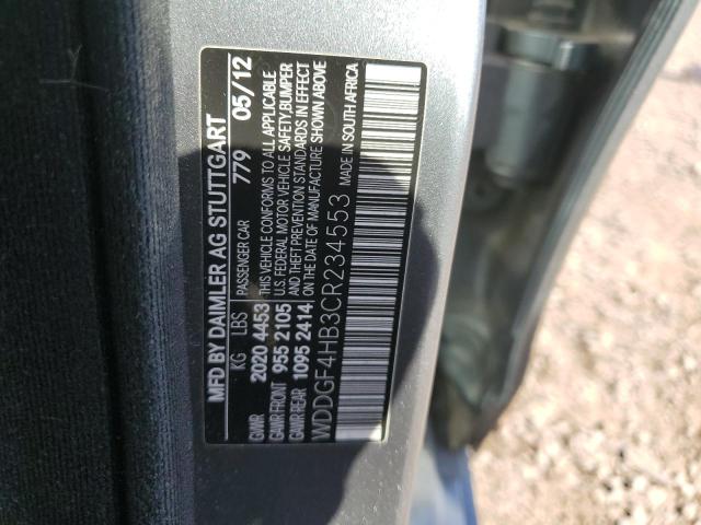 WDDGF4HB3CR234553 - 2012 MERCEDES-BENZ C 250 GRAY photo 12