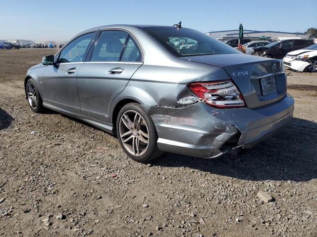 WDDGF4HB3CR234553 - 2012 MERCEDES-BENZ C 250 GRAY photo 2