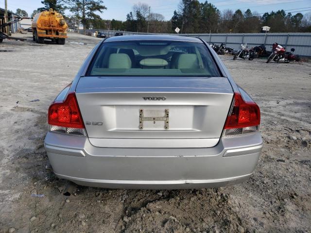 YV1RS612552472365 - 2005 VOLVO S60 SILVER photo 6